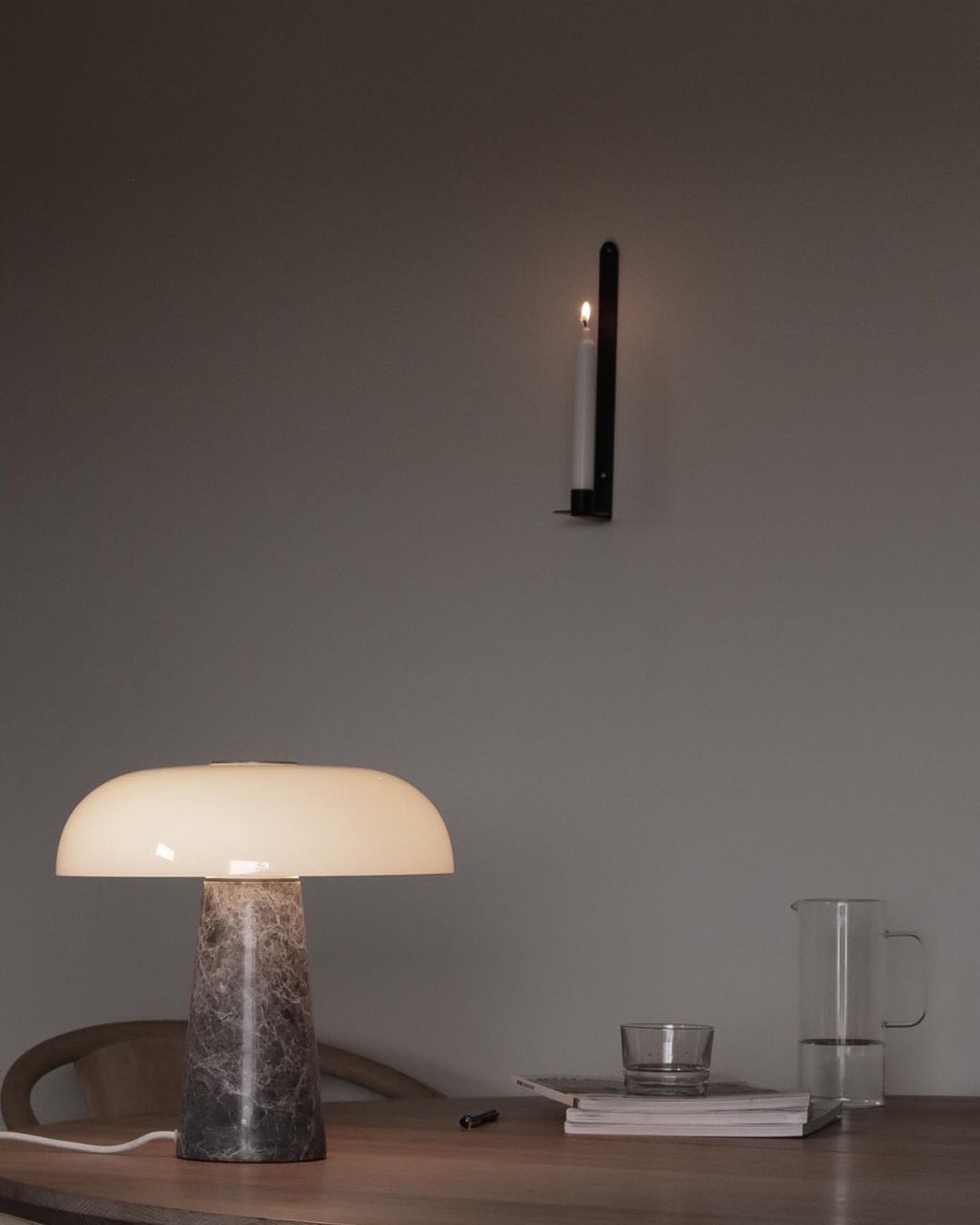 Glossy | Table lamp | Grey