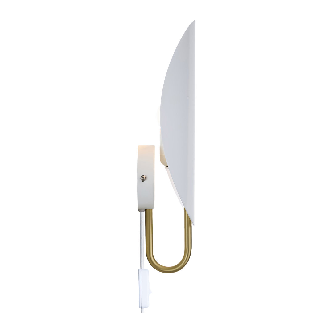 Spargo | Wall light | White/Brass